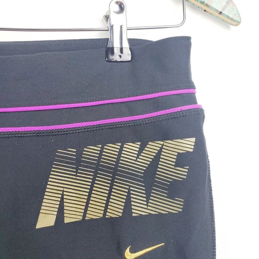 Nike Women's Dri-Fit Black Wide Leg Athletic Workout Yoga Pants Sz S SUPER CUTE! - Picture 3 of 5